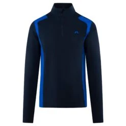 J.Lindeberg J Lindeberg Lukas Quarter Zip Mens Golf Mid Layer Club Blue