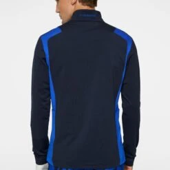 J.Lindeberg J Lindeberg Lukas Quarter Zip Mens Golf Mid Layer Club Blue -Teepeg Store image435898389