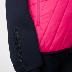 J.Lindeberg J Lindeberg Holma Quilt Hybrid Ladies Golf Jacket Pink Peacock -Teepeg Store image435907742