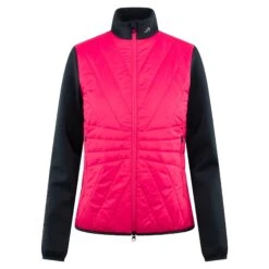 J.Lindeberg J Lindeberg Holma Quilt Hybrid Ladies Golf Jacket Pink Peacock -Teepeg Store image435907744