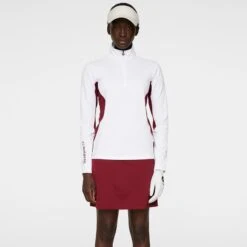 J.Lindeberg J Lindeberg Cookies Ladies Golf Mid Layer Cabernet -Teepeg Store image435908838