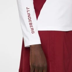 J.Lindeberg J Lindeberg Cookies Ladies Golf Mid Layer Cabernet -Teepeg Store image435908846