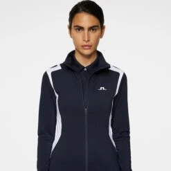 J.Lindeberg J Lindeberg Mae Full Zip Ladies Golf Mid Layer Navy 13 J.Lindeberg J Lindeberg Mae Full Zip Ladies Golf Mid Layer Navy -Teepeg Store image435909160