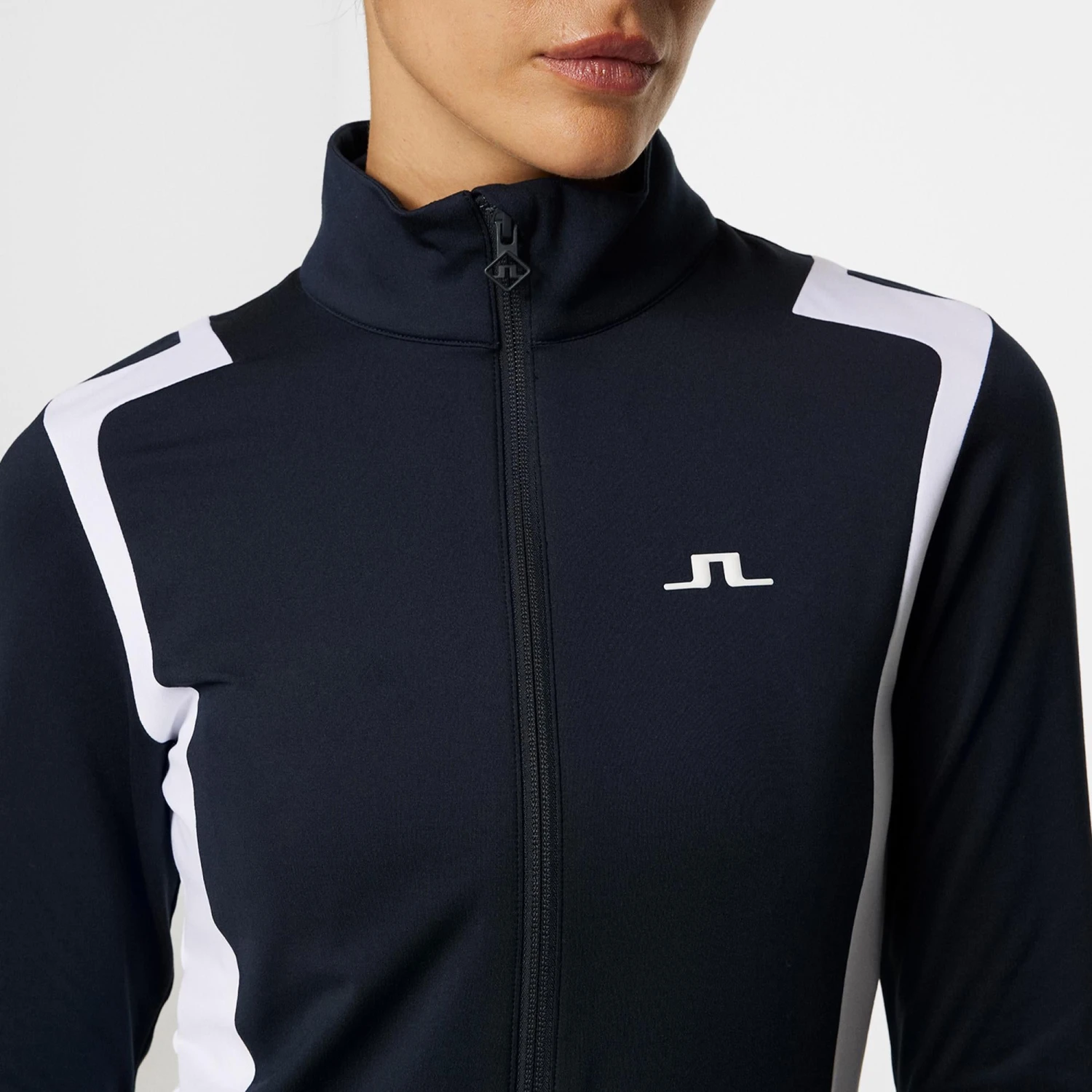 J.Lindeberg J Lindeberg Mae Full Zip Ladies Golf Mid Layer Navy 7 J.Lindeberg J Lindeberg Mae Full Zip Ladies Golf Mid Layer Navy - Image 5