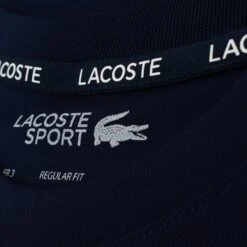 Lacoste Ultra Dry Jacquard Croc Logo Mens T-Shirt Navy -Teepeg Store image435918355