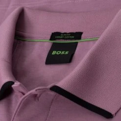 Boss Paule Cotton Slim Fit Polo Shirt Light Purple -Teepeg Store image436463778