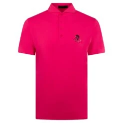 G/FORE Essential Tech Pique Mens Polo Shirt Knockout Pink