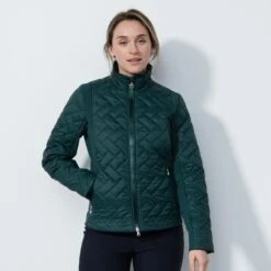 Daily Sports Bonnie Padded Ladies Golf Jacket Nori Green -Teepeg Store image436993485