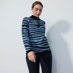 Daily Sports Taranto Knitted Ladies Golf Jumper Black -Teepeg Store image436995447