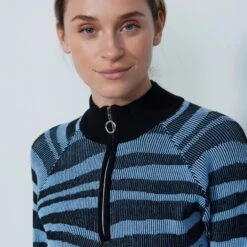 Daily Sports Taranto Knitted Ladies Golf Jumper Black -Teepeg Store image436995451