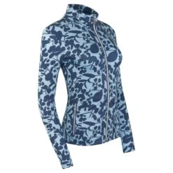 Pure Golf Auttie Winterweight Ladies Golf Mid Layer Midnight Rose Navy -Teepeg Store image437283856
