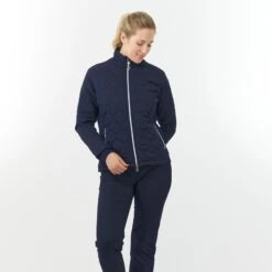 Pure Golf Bronwyn Quilted Ladies Golf Jacket Navy -Teepeg Store image437285354