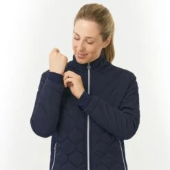 Pure Golf Bronwyn Quilted Ladies Golf Jacket Navy -Teepeg Store image437285360