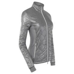 Pure Golf Bronwyn Quilted Ladies Golf Jacket Charcoal Grey -Teepeg Store image437285566