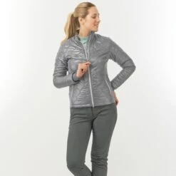 Pure Golf Bronwyn Quilted Ladies Golf Jacket Charcoal Grey -Teepeg Store image437285568