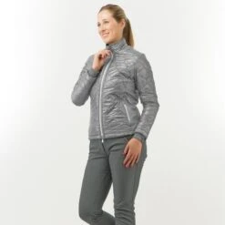 Pure Golf Bronwyn Quilted Ladies Golf Jacket Charcoal Grey -Teepeg Store image437285570