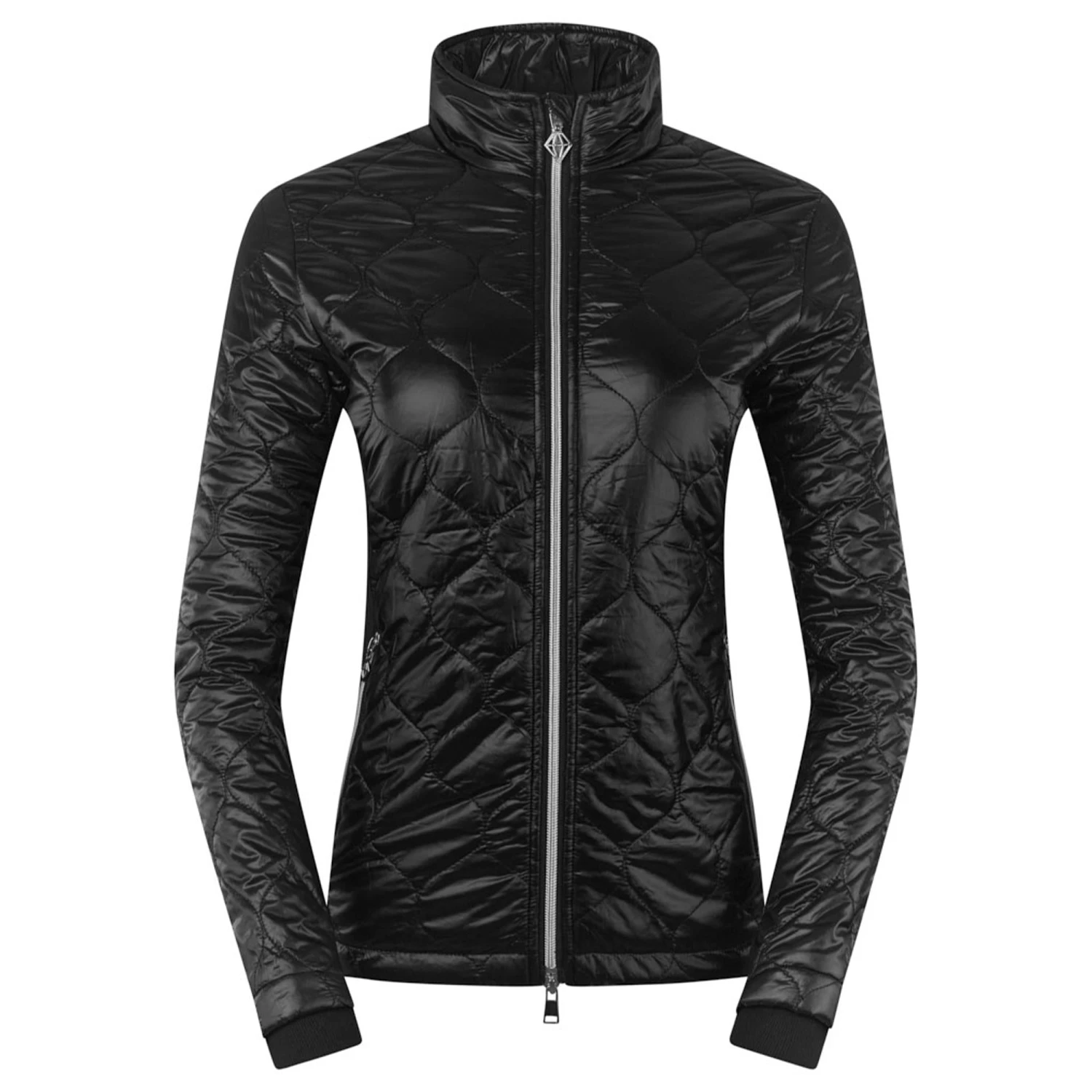 Pure Golf Bronwyn Quilted Ladies Golf Jacket Black 3 Pure Golf Bronwyn Quilted Ladies Golf Jacket Black