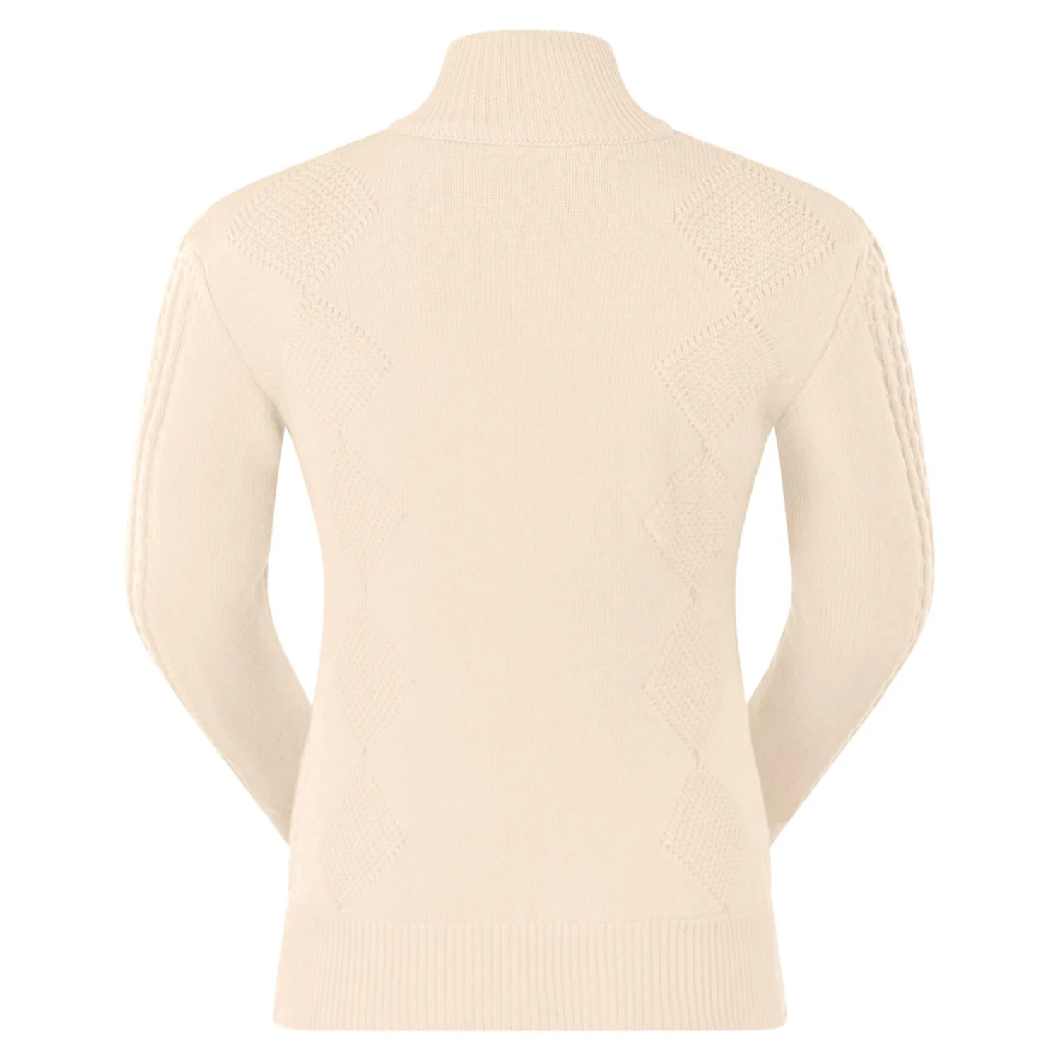 Pure Golf Sorrell Cable Knit Lined Ladies Golf Jumper Champagne 4 Pure Golf Sorrell Cable Knit Lined Ladies Golf Jumper Champagne - Image 2