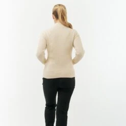 Pure Golf Sorrell Cable Knit Lined Ladies Golf Jumper Champagne 18 Pure Golf Sorrell Cable Knit Lined Ladies Golf Jumper Champagne -Teepeg Store image437286339