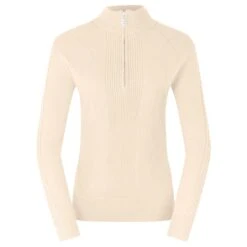 Pure Golf Sorrell Cable Knit Lined Ladies Golf Jumper Champagne 21 Pure Golf Sorrell Cable Knit Lined Ladies Golf Jumper Champagne -Teepeg Store image437286345