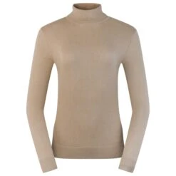 Pure Golf Simone Ladies Golf Roll Neck Cappuccino