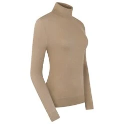 Pure Golf Simone Ladies Golf Roll Neck Cappuccino -Teepeg Store image437288002
