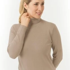 Pure Golf Simone Ladies Golf Roll Neck Cappuccino -Teepeg Store image437288013