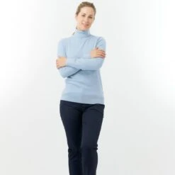 Pure Golf Simone Ladies Golf Roll Neck Powder Blue -Teepeg Store image437288210