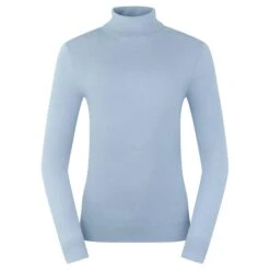 Pure Golf Simone Ladies Golf Roll Neck Powder Blue -Teepeg Store image437288218