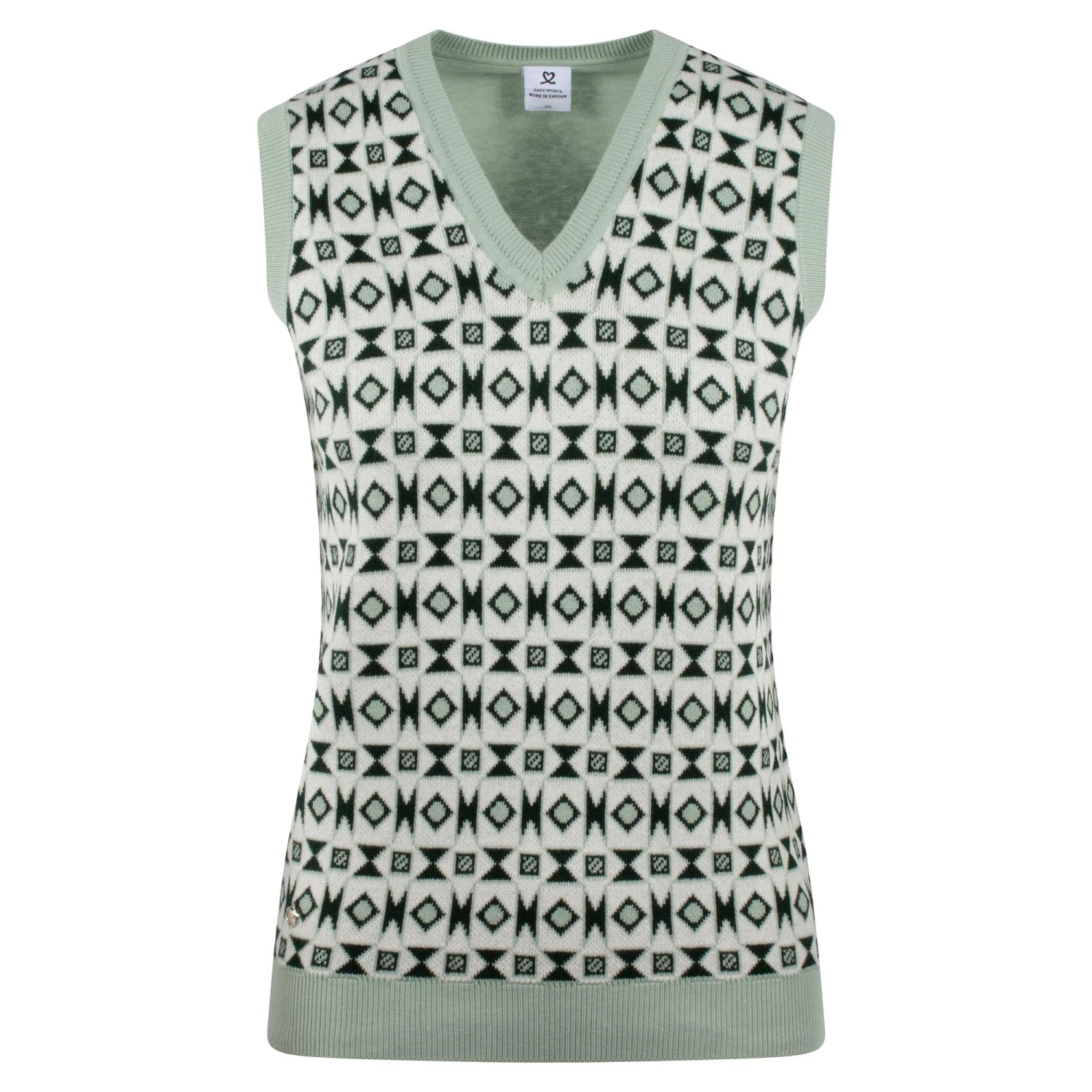 Daily Sports Margate Ladies Knitted Golf Vest Foam Green 5 Daily Sports Margate Ladies Knitted Golf Vest Foam Green - Image 3