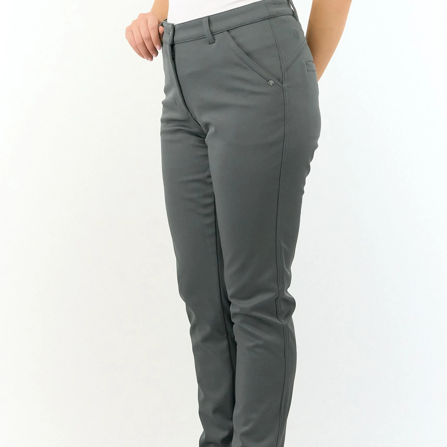 Pure Golf Bernie Ladies Thermal Winter Golf Trousers Charcoal Grey 29 Inch 7 Pure Golf Bernie Ladies Thermal Winter Golf Trousers Charcoal Grey 29 Inch - Image 5