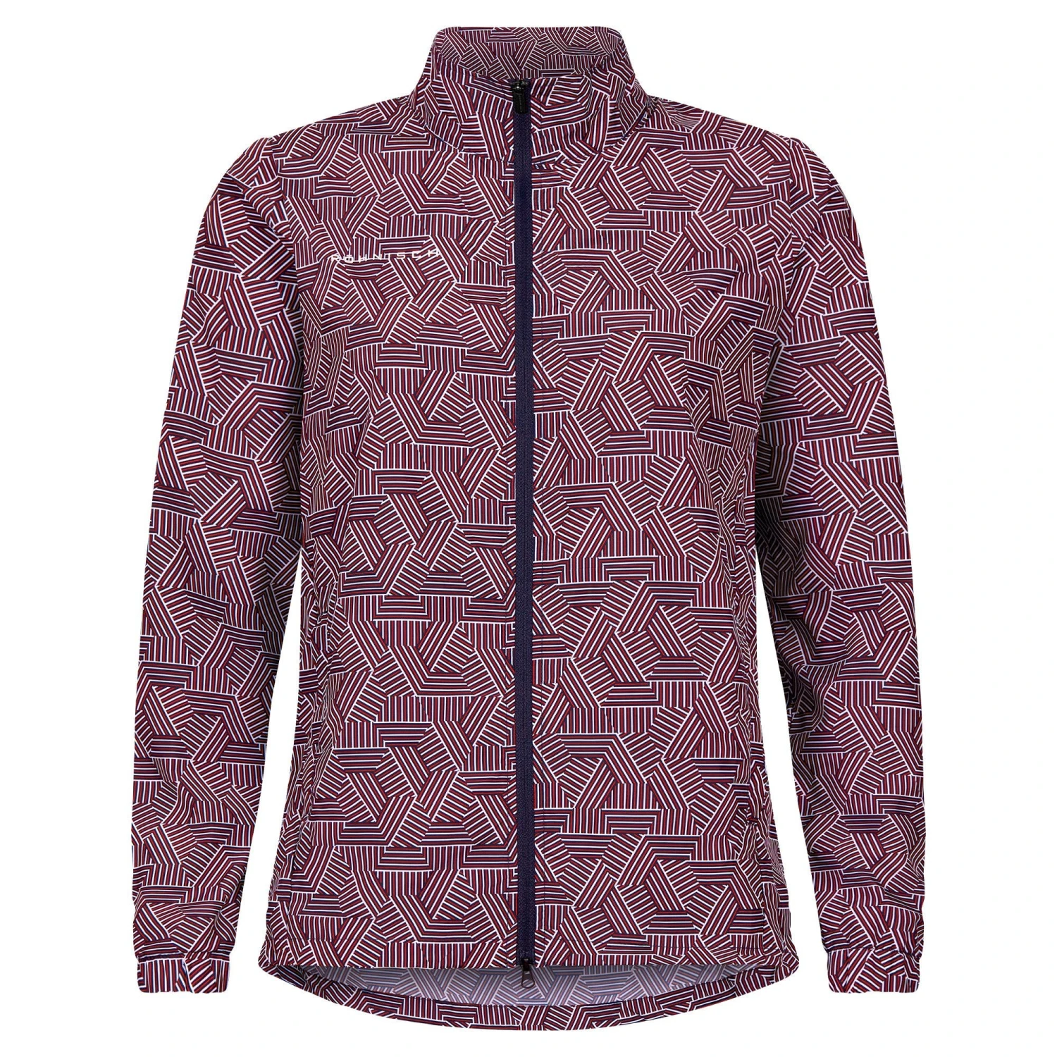 Rohnisch Ladies Packable Wind Golf Jacket Hexagon Red 6 Rohnisch Ladies Packable Wind Golf Jacket Hexagon Red - Image 4