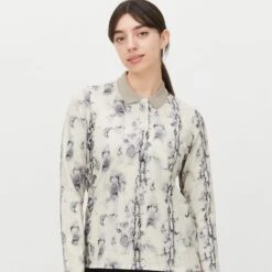 Rohnisch Sia Thermal Ladies Golf Polo Shirt Tofu Snake -Teepeg Store image438144621