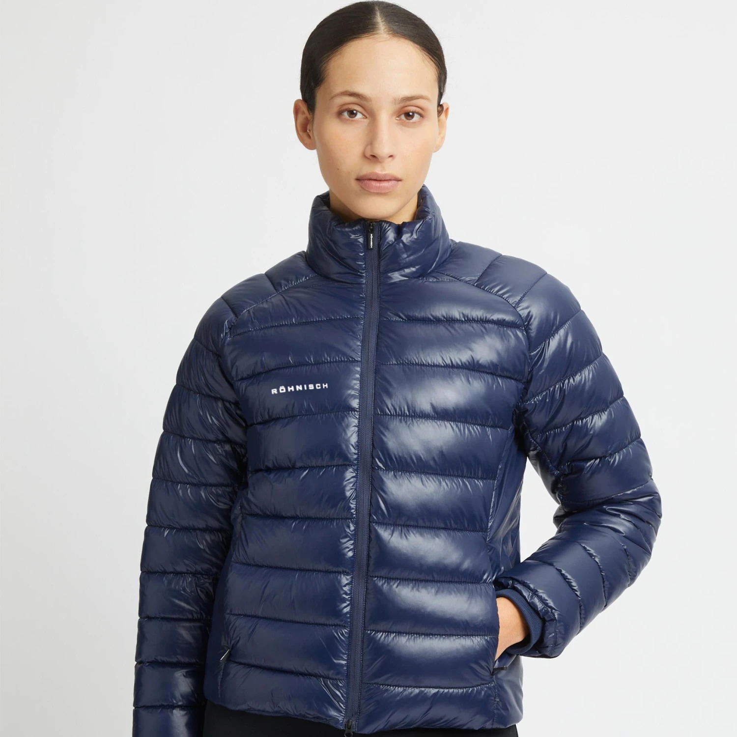 Rohnisch Airlite Padded Ladies Golf Jacket Navy 5 Rohnisch Airlite Padded Ladies Golf Jacket Navy - Image 3