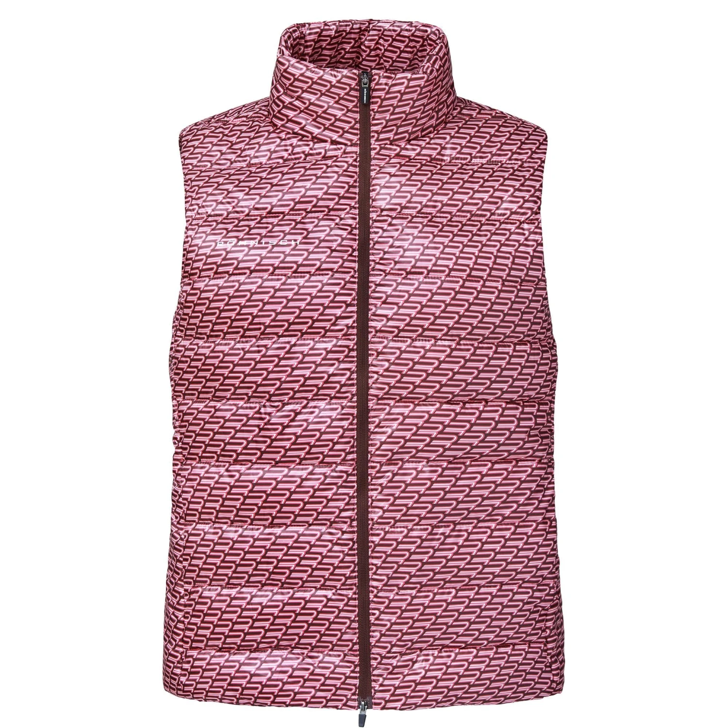 Rohnisch Airlite Padded Ladies Golf Vest Carmine Rose Retro R Mono 3 Rohnisch Airlite Padded Ladies Golf Vest Carmine Rose Retro R Mono