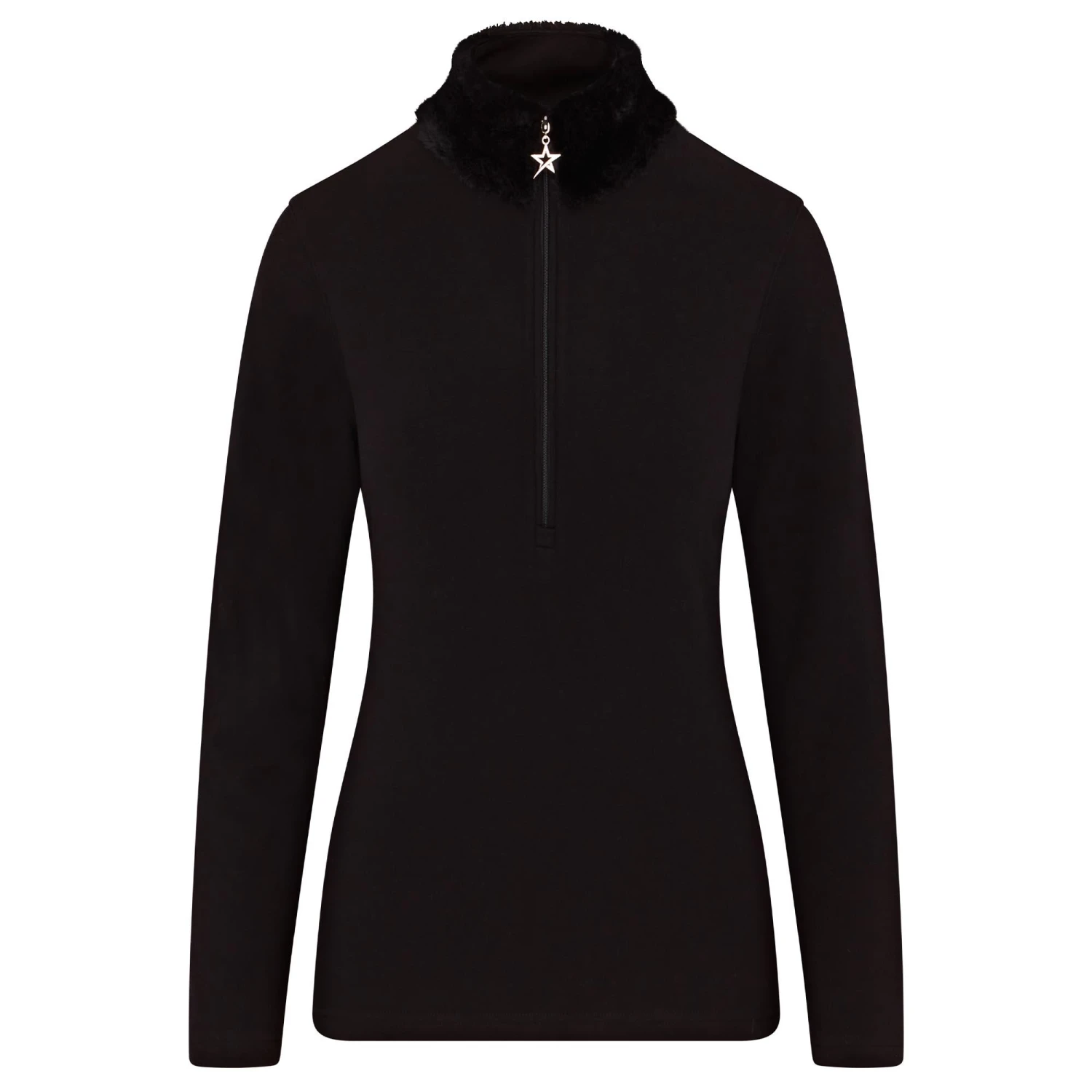 Swing Out Sister Tigress Faux Fur Ladies Golf Polo Shirt Pearl Black 3 Swing Out Sister Tigress Faux Fur Ladies Golf Polo Shirt Pearl Black