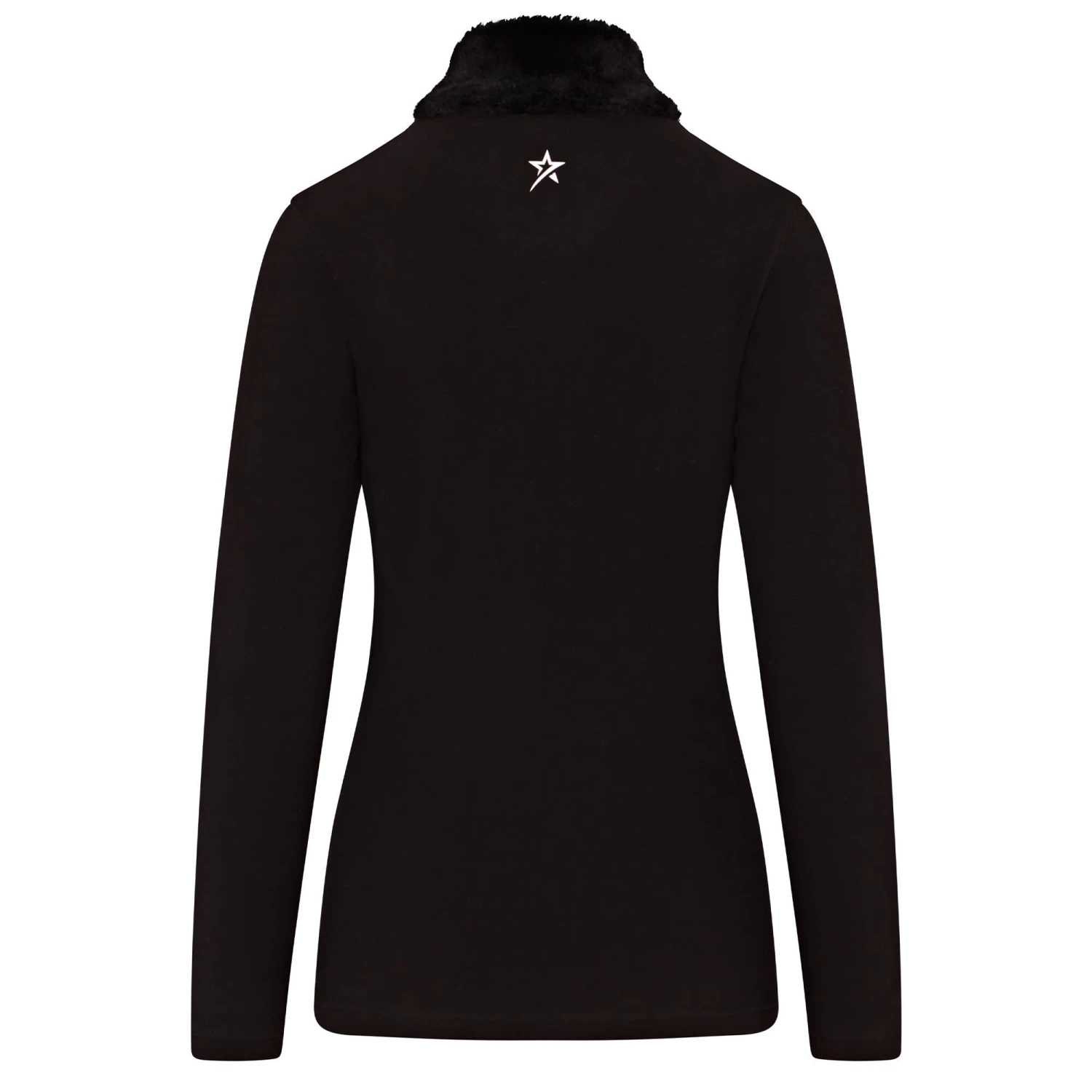 Swing Out Sister Tigress Faux Fur Ladies Golf Polo Shirt Pearl Black 4 Swing Out Sister Tigress Faux Fur Ladies Golf Polo Shirt Pearl Black - Image 2