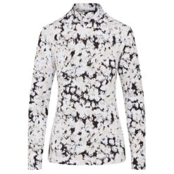 Swing Out Sister Olivia Ladies Golf Roll Neck Bleached Sand/Pearl Black