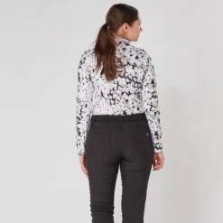 Swing Out Sister Olivia Ladies Golf Roll Neck Bleached Sand/Pearl Black -Teepeg Store image438360405