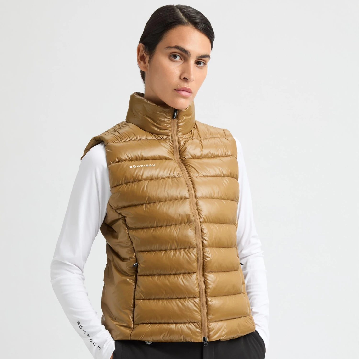 Rohnisch Airlite Padded Ladies Golf Vest Nougat 4 Rohnisch Airlite Padded Ladies Golf Vest Nougat - Image 2