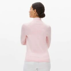 Rohnisch Knitted Half Zip Ladies Golf Sweater Orchid Pink -Teepeg Store image441681030