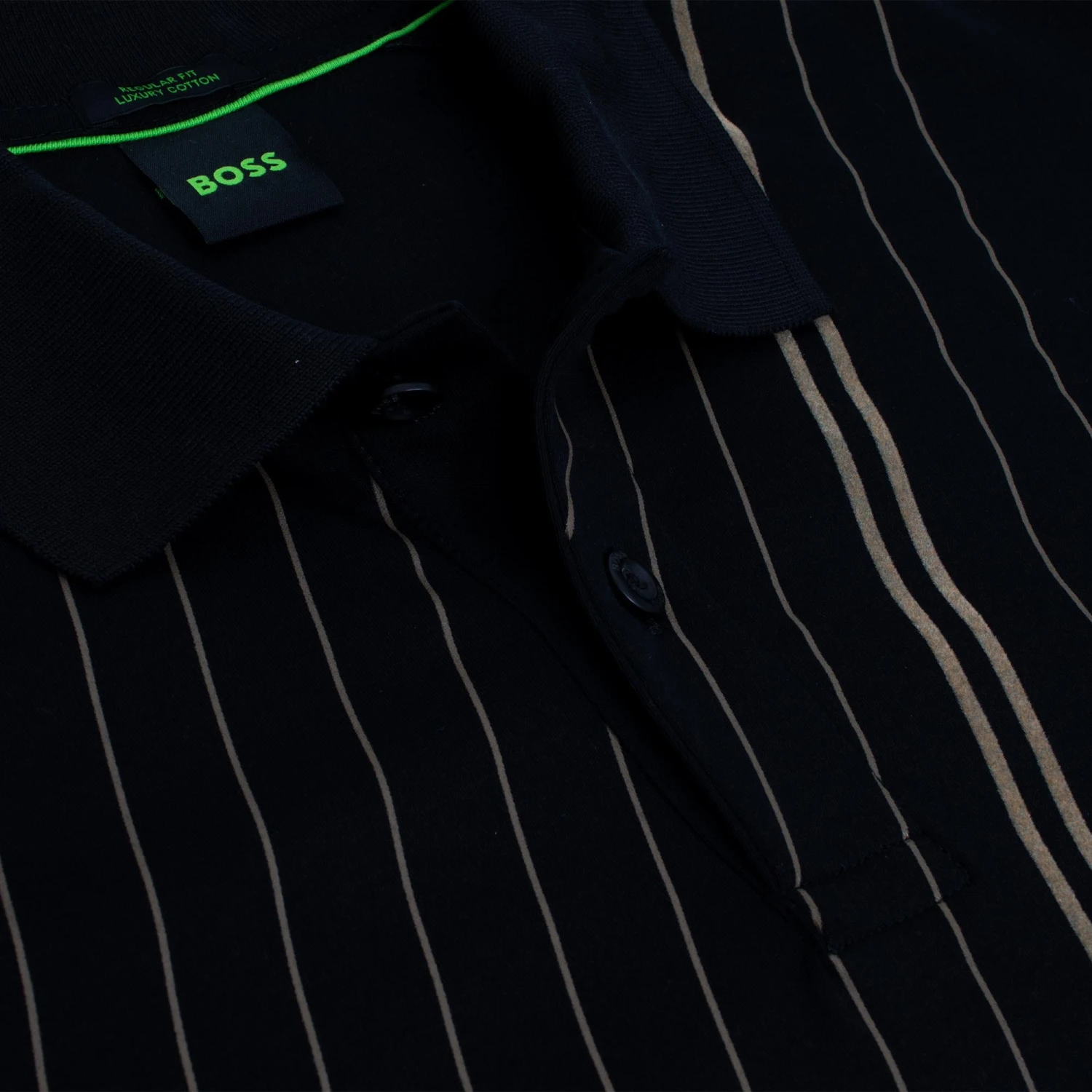 Boss Paddy 2 Mens Polo Shirt Black 5 Boss Paddy 2 Mens Polo Shirt Black - Image 3