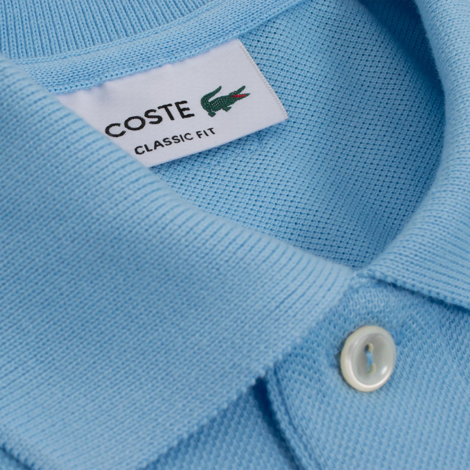 Lacoste Classic Fit L1212 Graphic Badge Polo Shirt Pale Blue 6 Lacoste Classic Fit L1212 Graphic Badge Polo Shirt Pale Blue - Image 4
