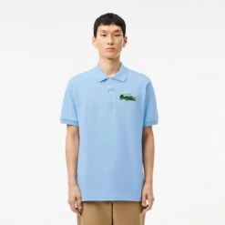 Lacoste Classic Fit L1212 Graphic Badge Polo Shirt Pale Blue 17 Lacoste Classic Fit L1212 Graphic Badge Polo Shirt Pale Blue -Teepeg Store image443181198