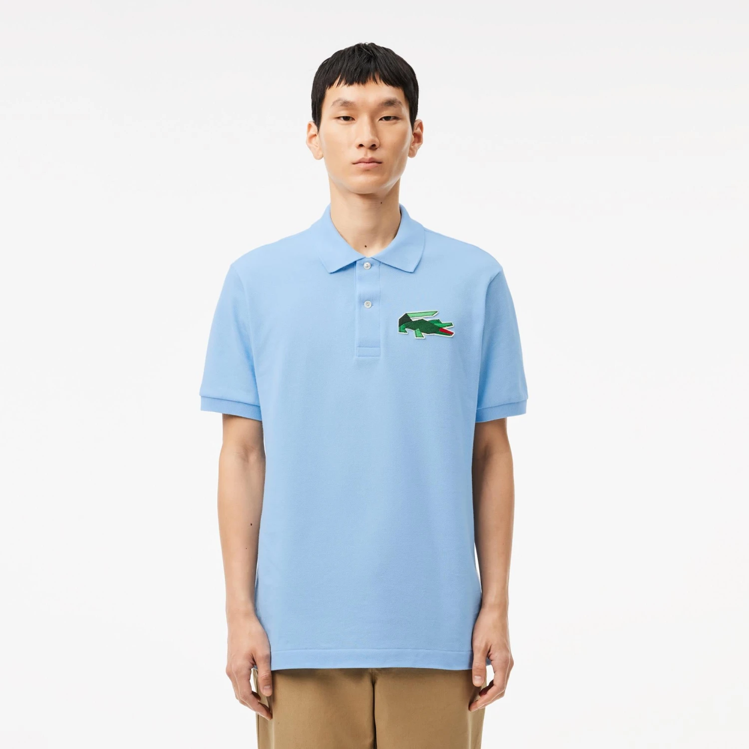 Lacoste Classic Fit L1212 Graphic Badge Polo Shirt Pale Blue 8 Lacoste Classic Fit L1212 Graphic Badge Polo Shirt Pale Blue - Image 6
