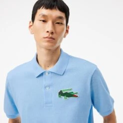 Lacoste Classic Fit L1212 Graphic Badge Polo Shirt Pale Blue 19 Lacoste Classic Fit L1212 Graphic Badge Polo Shirt Pale Blue -Teepeg Store image443181202