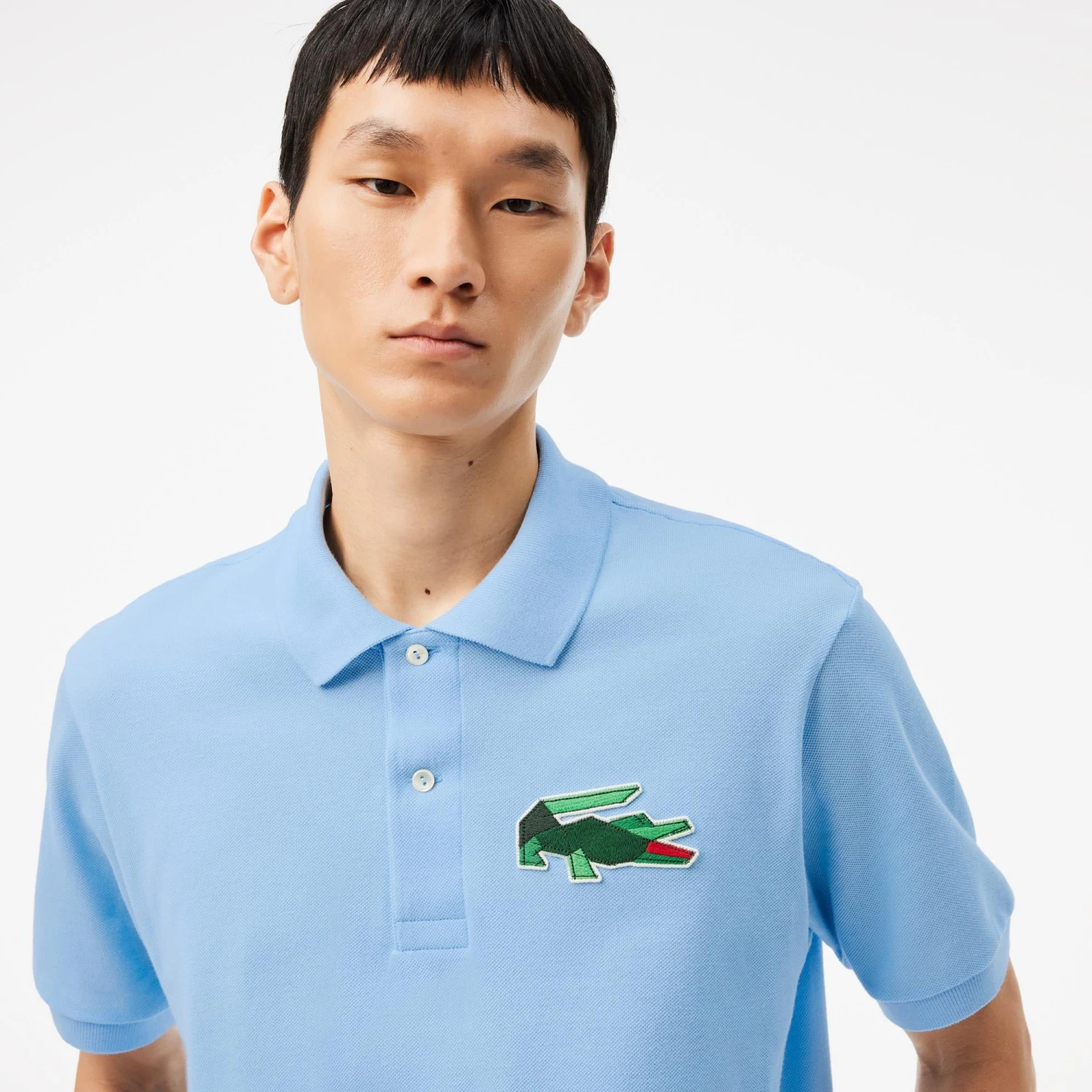 Lacoste Classic Fit L1212 Graphic Badge Polo Shirt Pale Blue 10 Lacoste Classic Fit L1212 Graphic Badge Polo Shirt Pale Blue - Image 8
