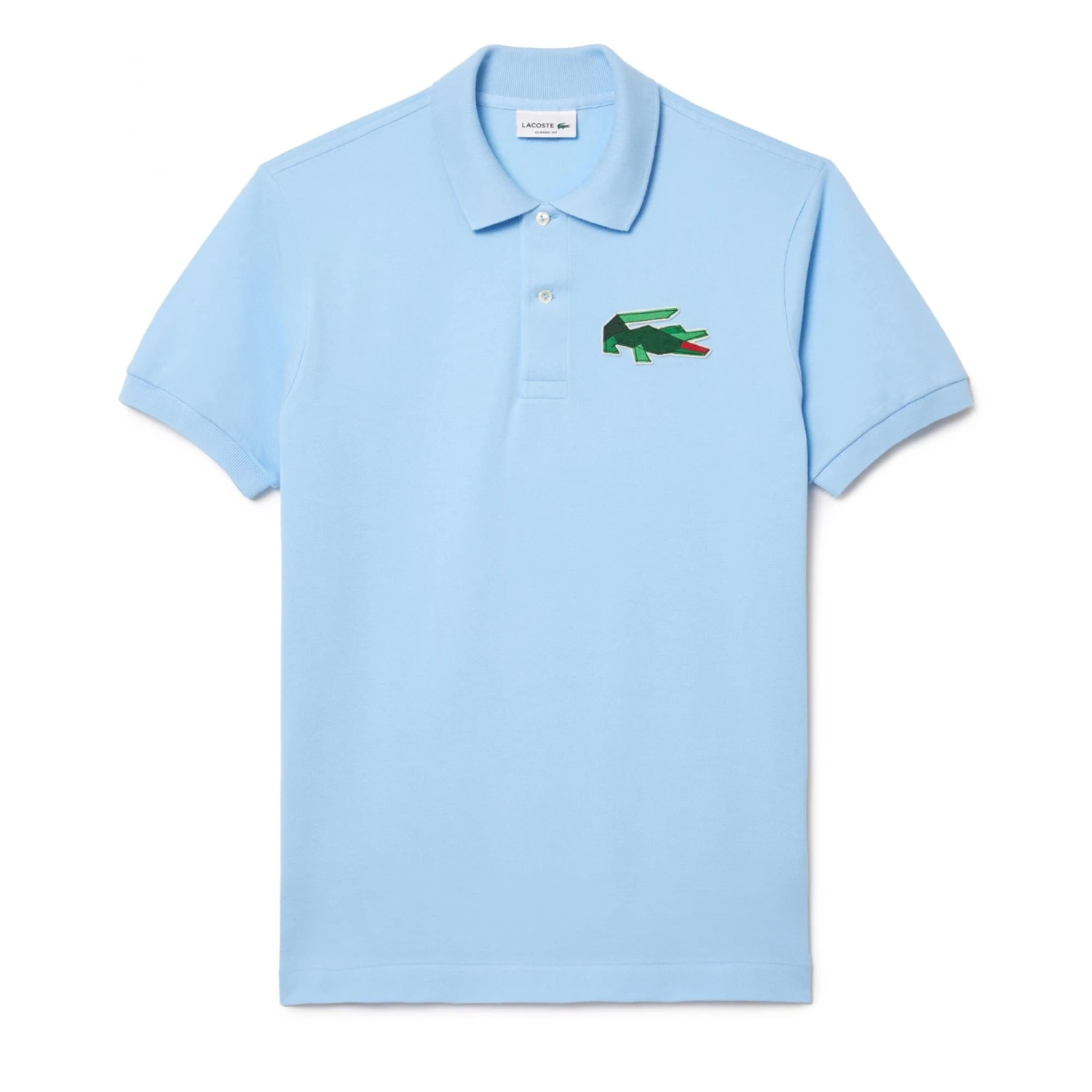 Lacoste Classic Fit L1212 Graphic Badge Polo Shirt Pale Blue 11 Lacoste Classic Fit L1212 Graphic Badge Polo Shirt Pale Blue - Image 9