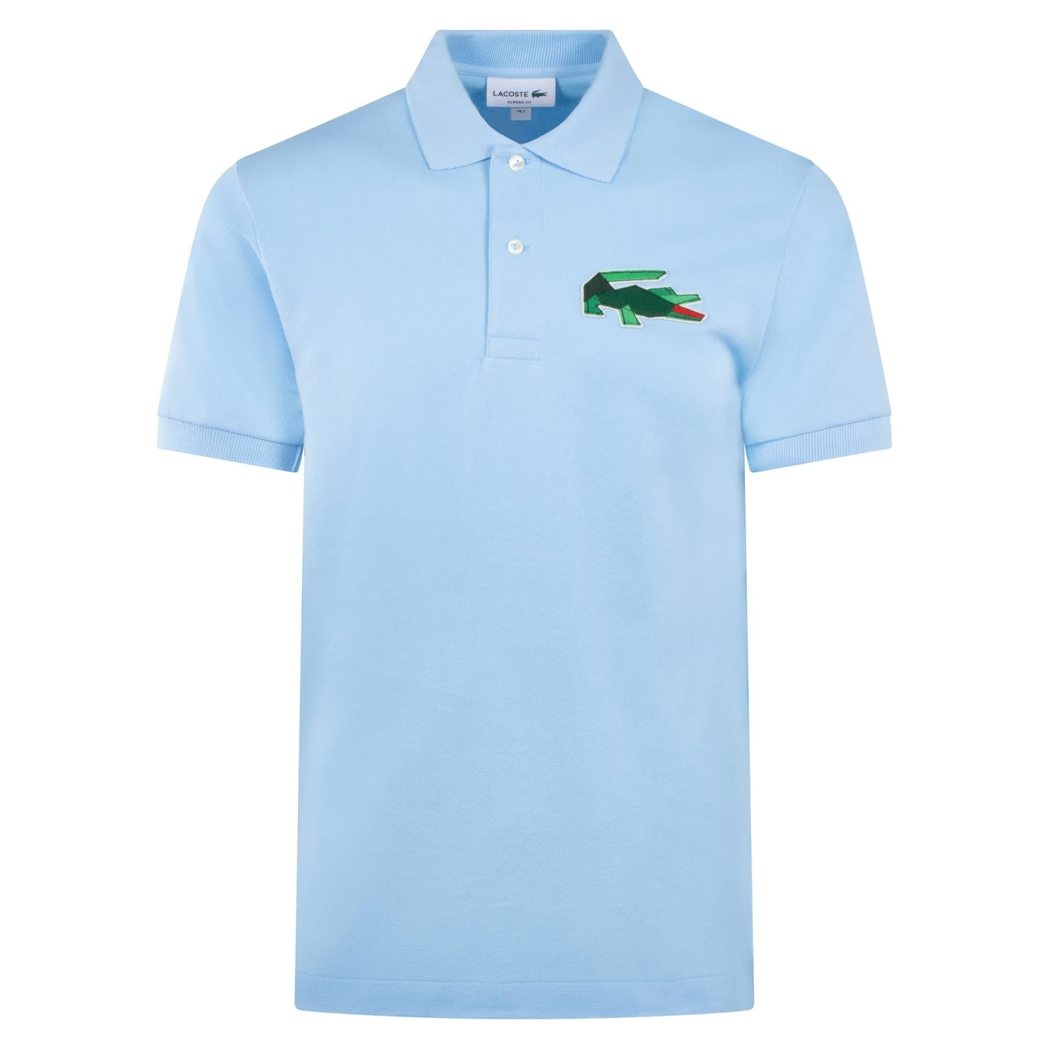 Lacoste Classic Fit L1212 Graphic Badge Polo Shirt Pale Blue 12 Lacoste Classic Fit L1212 Graphic Badge Polo Shirt Pale Blue - Image 10