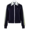 Ladies Lacoste French Made Paris Zipped Track Jacket Navy